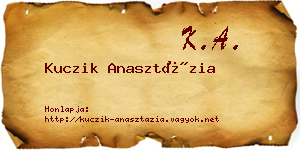 Kuczik Anasztázia névjegykártya